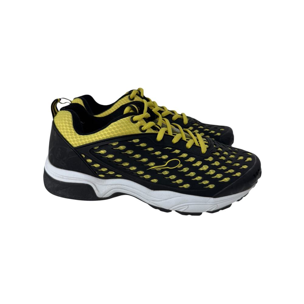Gravity Defyer Flexnet Running Shoes Mens 9 Black Yellow Three Spring System‎